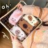 5Pairs Warm Coral Fleece Socks Plush Sleeping Socks Women Sweet Capybara Fleece Socks  Women
