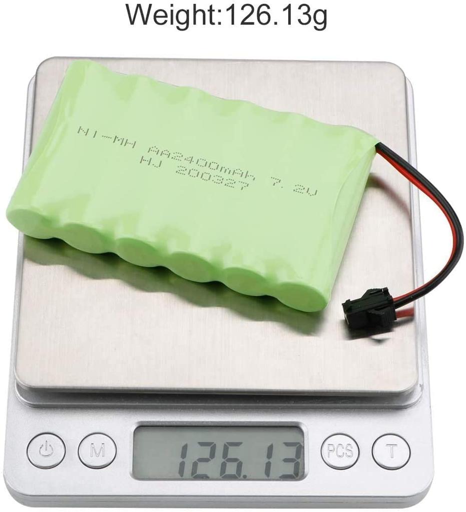 Ni-MH AA Battery Pack 7.2V 2400mAh Rechargeable | High Capacity & Optimal Performance | Compatible with RC Vehicles, Rock Crawlers – Green