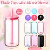 with Lids Straws Water Bottles Reusable Beverage Mugs NEW Drinking Tumbler  Party Favor