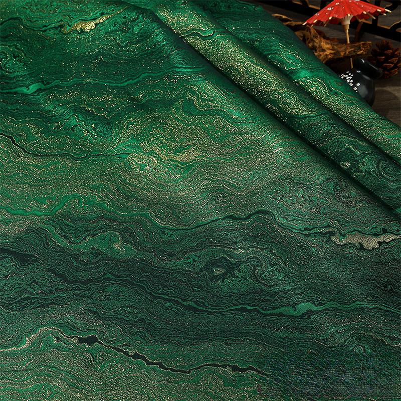 Tejido de Brocado Estilo Chino con Patrón de Agua Dorada Brillante para Coser Ropa Tradicional Decoración del Hogar Material de Poliéster