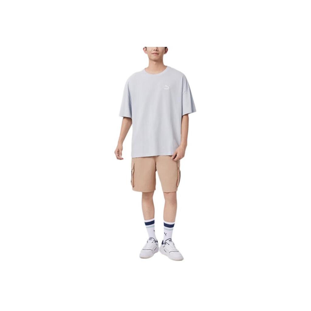 New PUMA T Shirt Unisex Platinum Gray 621981-80