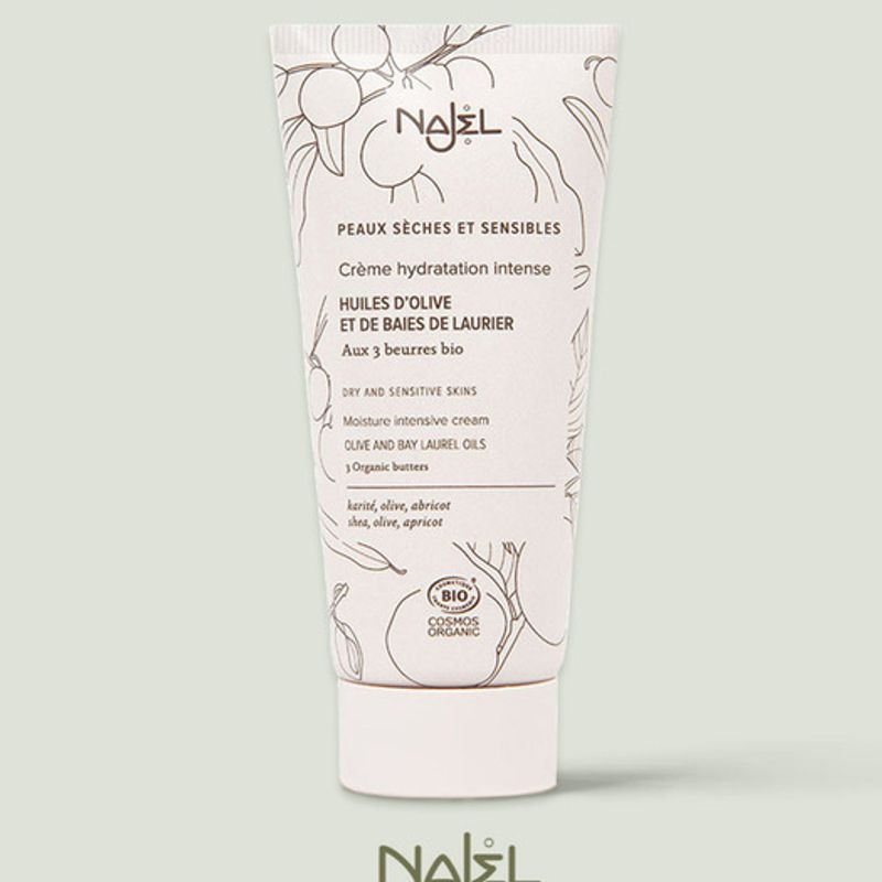 Nazel Ansiktskräm Fransk Ekologisk Fuktighetskräm Närande Kräm Naturliga Ingredienser Låg Irritationsgrad Hud Lugnande 50ml