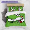 Yoshi dinosaur Printed 3PCS Bedding Set Soft Breathable Duvet Cover Pillowcases Set Washable Bedroom Decor Home Gift