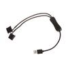 1Pc 1 To 2 4 Pin Usb Cable 12V To 5V Computer Case Fan Power Supply Fan Power Switch Adapter Cable With On Off Switch