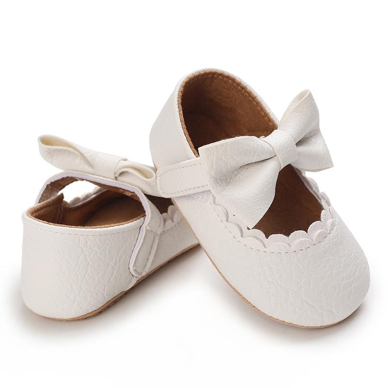 Spring and Autumn 0-1 Year Old Baby Toddler Shoes Soft Bottom Breathable Baby Shoes Half Rubber Sole All-match Princess Shoes