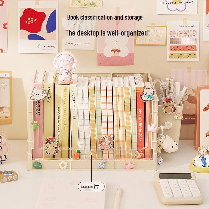 Desktop Pegboard Storage - Multi-Layer Bookshelf for Dormitory and Bedroom