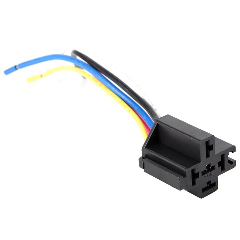 

1PC Waterproof Automotive Relay 12V 5pin 5P 40A Car Relay With Black Red Copper Terminal Auto Relay With Relay Socket чорний