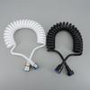 3meter Max Length Black White Soft Flexible Spring Shower Head Telephone Water Tube Hose Pipe for Toilet Bidet Sprayer Bathroom