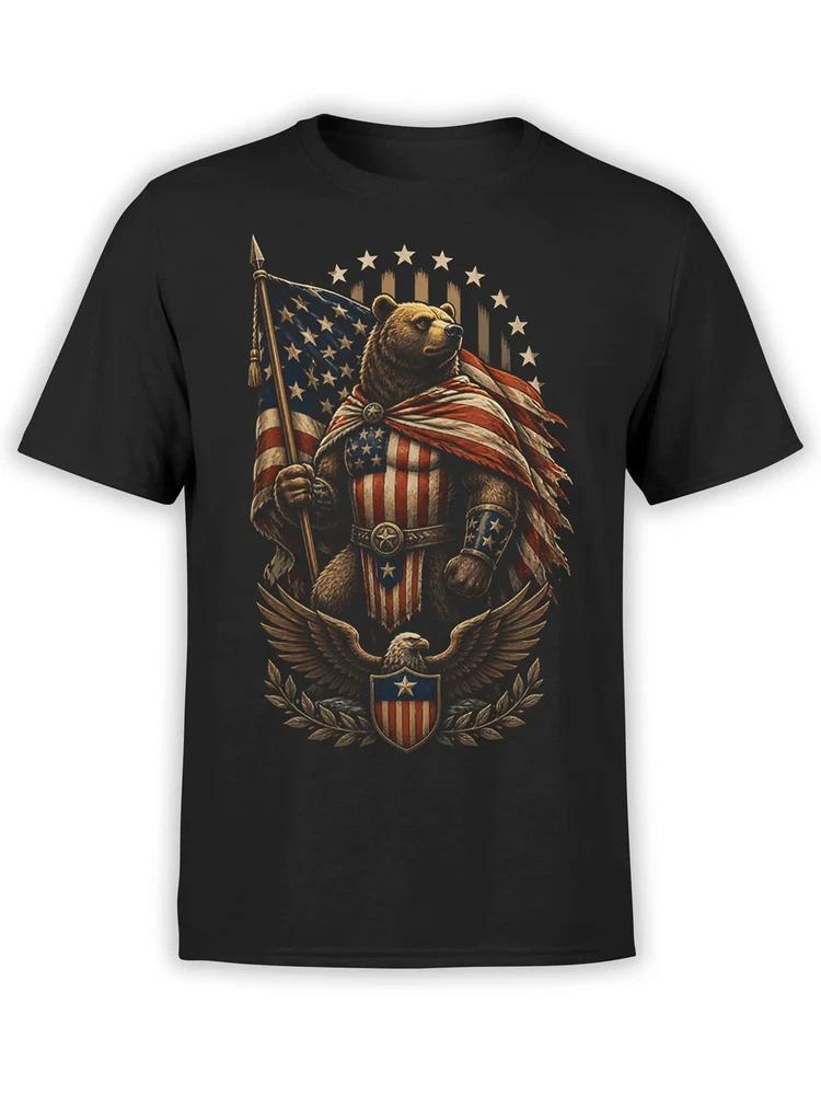 Patriot Bear Flag TShirt Unisex S