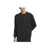 Adidas Sportswear Pocket Sweatshirt Solid Logo Sports Casual Pullover Crewneck Men Sweatshirt Black IM9065