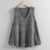 Plus Size Knit Vest Pullover V-Neck Loose Sleeveless Outerwear Sweater Vest Jacket