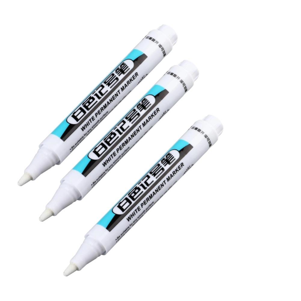 Weißer Permanenter Farbmarker für Holz, Stein, Kunststoff, Leder, Glas, Metall, Leinwand, Keramik, Tieflochmarker, Holzbearbeitung, Dekoration