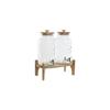 Beverage Dispenser - Home ESPRIT - 5.5 L - Silicone - Bamboo - Glass - Plastic - Multicoloured - 25x37x46 Cm