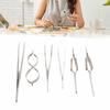 6pcs Straight/Curved Tip Self-Lock Tweezer Cross Locking Cross Lock Tweezers  Soldering Work