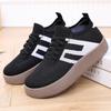 Summer Women Platform Sneakers New Knitted Mesh Fabric Breathable Flats Woman Thick-soled Outdoors Casual Walk Shoes