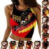 Ärmelloses Crop Top für Damen, figurbetont, Rundhalsausschnitt, lässiges Sommer-Tanktop, dehnbare kurze Weste für Outdoor-Aktivitäten