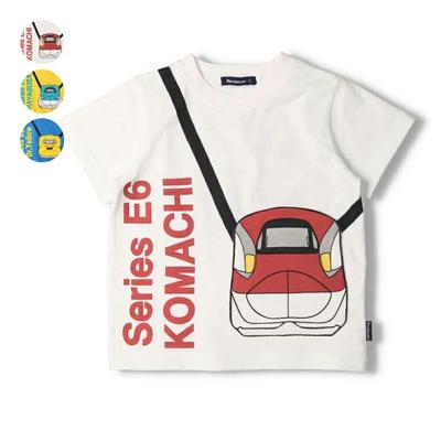 [Children's Clothing] Moujonjon (Moojeongjeong) Shinkansen Train Pochette Short Sleeve T-Shirt 90cm-130cm F30881