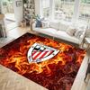 Athletic Bilbao Football Design Crystal Velvet Carpet Cozy Non?Slip Printed Rug For Bedroom Living Room Entrance