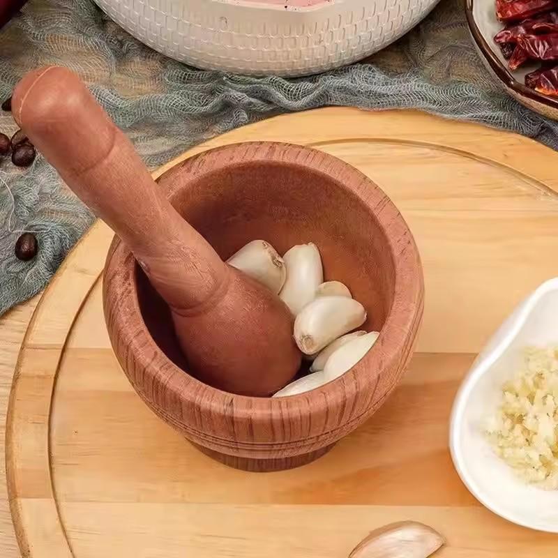 Resin Setmortar and Pestle Garlic Herb Spice Mixing Grinding Crusher Bowl Restaurant Kitchen Tools