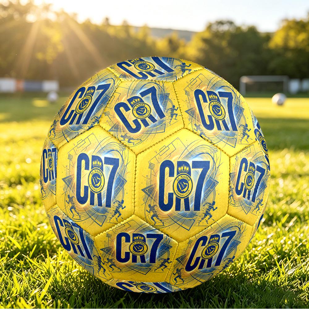 Pallone da Calcio Taglia 5 Stampato Cristiano Ronaldo Resistente all'Usura Standard Allenamento Adulti Regalo per Fan Partite Indoor Outdoor Sport