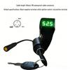 Green Screen Waterproof Connector Lock + Universal Voltage Display Speed Control Throttle for E-Bikes (12V-96V)