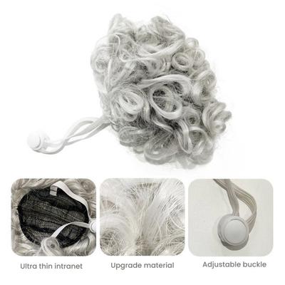 Yousheng Dog Cosplay Wig Funny Cat Wig with Adjustable Elastic Band Big Wavy Short Curls Pet Afro Hair for Halloween Christmas Parties Dress-up