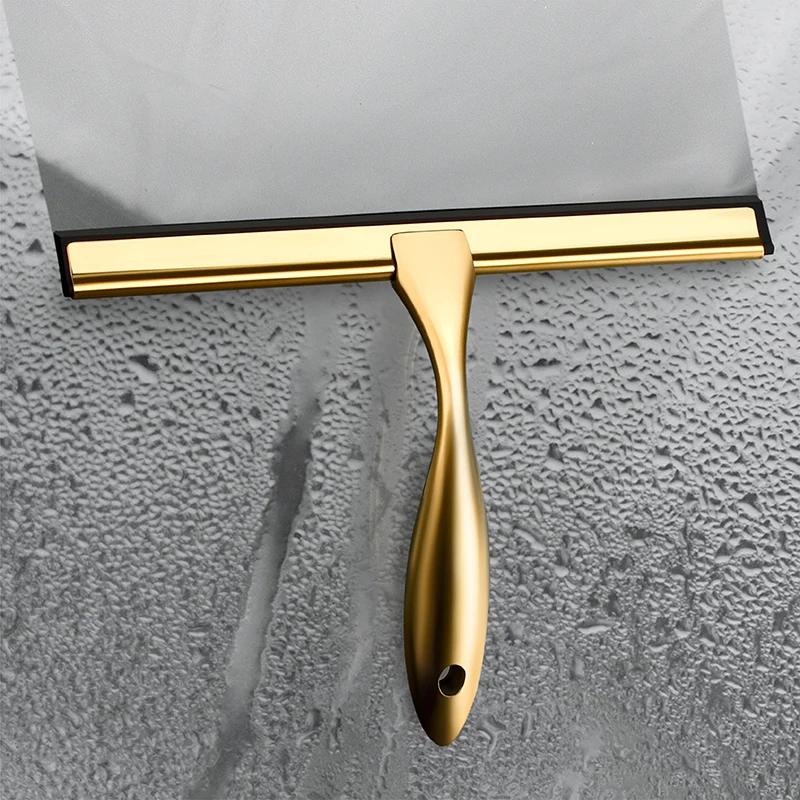 Shower Squeegee Stainless Steel Squeegee with hook Bathroom Shower Doors Mirrors Tiles Car Windows Kitchen Cleaner