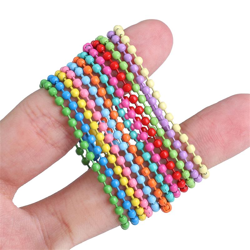 10Pcs Iron Spray Painted Bead Chain Buckles Connector For DIY Jewelry Making Accessories