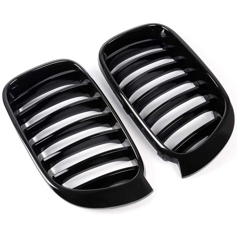 Car Front Sport Kidney Grill Grille Matte Glossy For BMW X3 F25 X4 F26 14-17 Single Line Slat Replacement Racing Bumper Grills