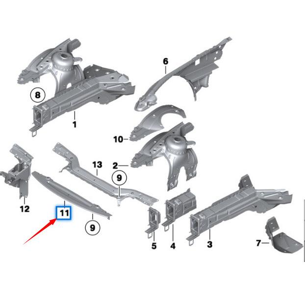 BMW Z4 E89 Radiator Support (51647219319)