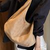 Large capacity suede tote bag women's 2025 new autumn daily shoulder bag underarm bag commuter messenger bag