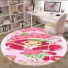 1pc Princess Strawberry11 Carpet, Round Rug, Comfortable, Suitable for Entryways, Living Rooms, Office, And Bedrooms, Christmas Decoration