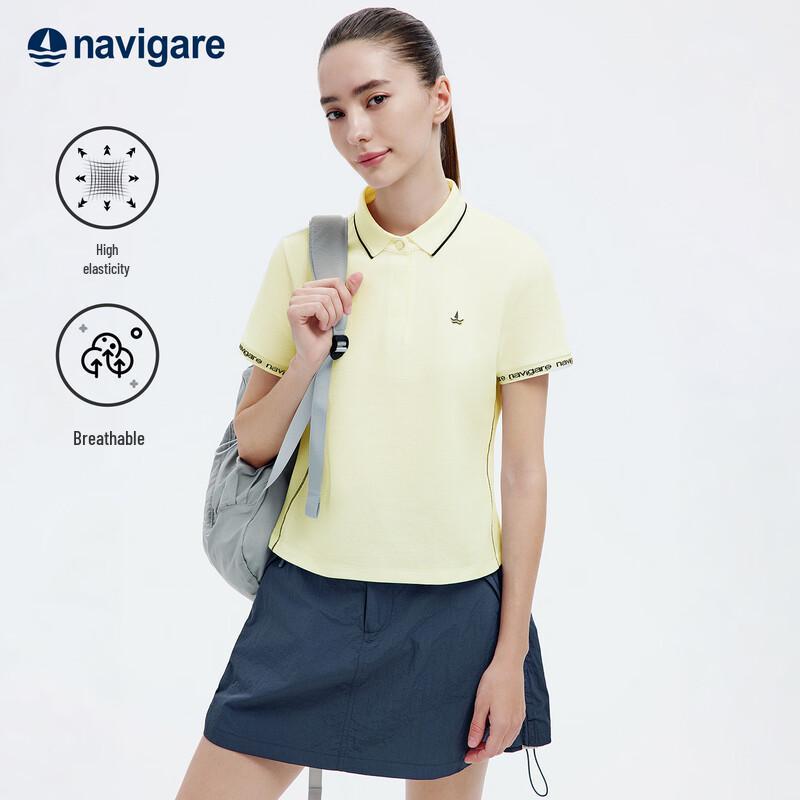 Navigare Women's Short Sleeve Casual Polo Shirt