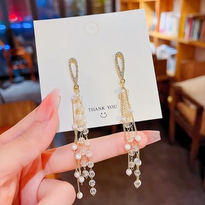 Ersatile Long Style Tassel Earrings Female South Korea East Gate Design Sense Net Red Versatile Ea