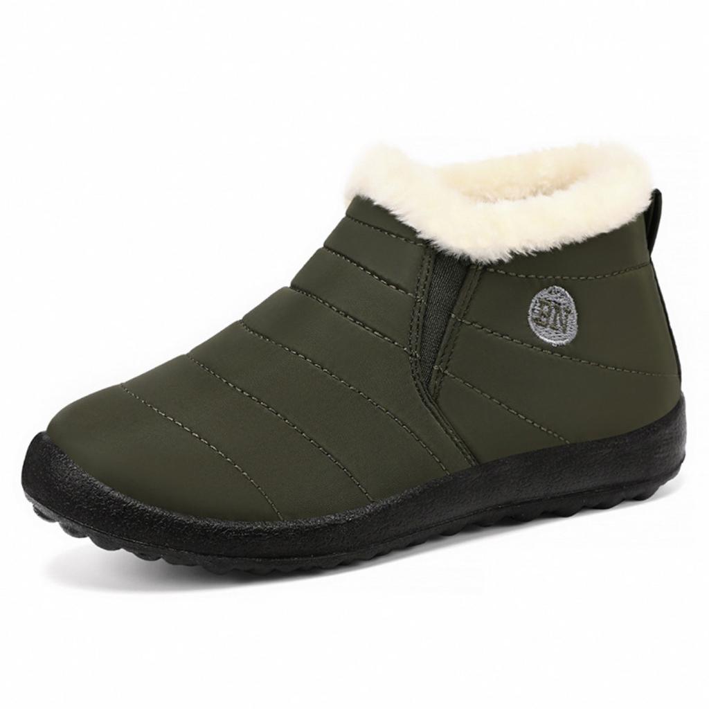 Women's Cotton Shoes, Flat Bottomed Short Boots, Cold Resistant Shoes, Warm Shoes, Snow Boots, Plush Lining, Wear-resistant, Anti Slip Shoes
