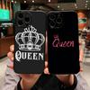 For Samsung Galaxy A55 A54 A25 A36 A17 A26 A35 A33 A34 A14 A37 S8 S9 S20 S21 FE S10 Plus Case Queen King Couple Novelty Fundas