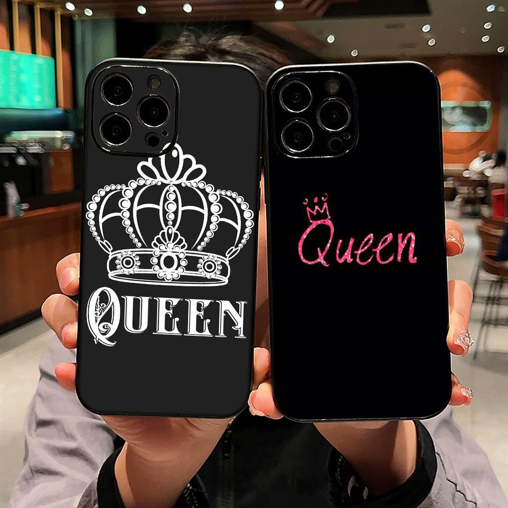 For Samsung Galaxy A55 A54 A25 A36 A17 A26 A35 A33 A34 A14 A37 S8 S9 S20 S21 FE S10 Plus Case Queen King Couple Novelty Fundas