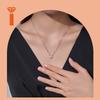 Hot Selling S925 Sterling Silver Floral Moissanite Necklace Rhodium Plated Pear Cut Adjustable Extension Chain Jewelry Necklace