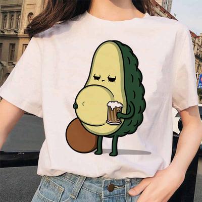 Tričko s avokádem Dámské Harajuku Grunge Kawaii Dámské Top Košile Veganské Tričko Grafické Streetwear Tričko
