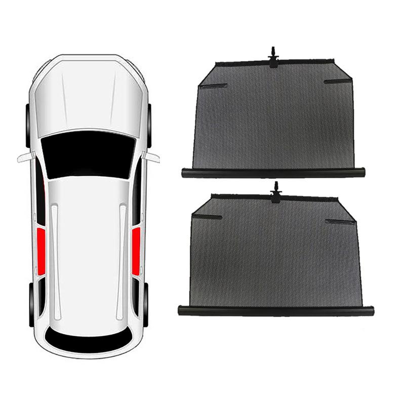 2pcs Car Side Window Sun Shades Window Shield Sun Shade Blocker UV Protection Breathable Mesh Screen Cover