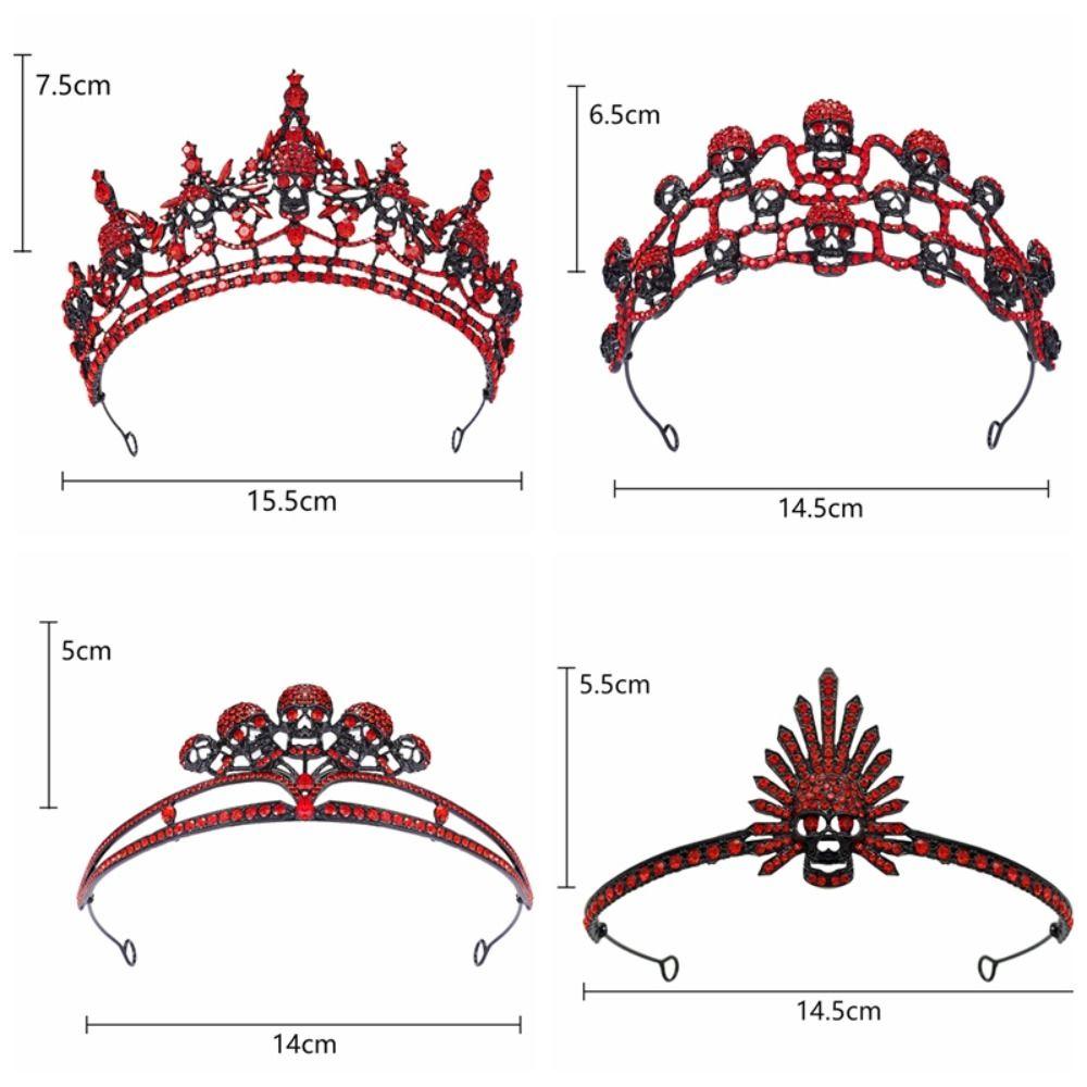 Gothic Skull Crown Halloween Headband Queen Halloween Party Decorations  Men