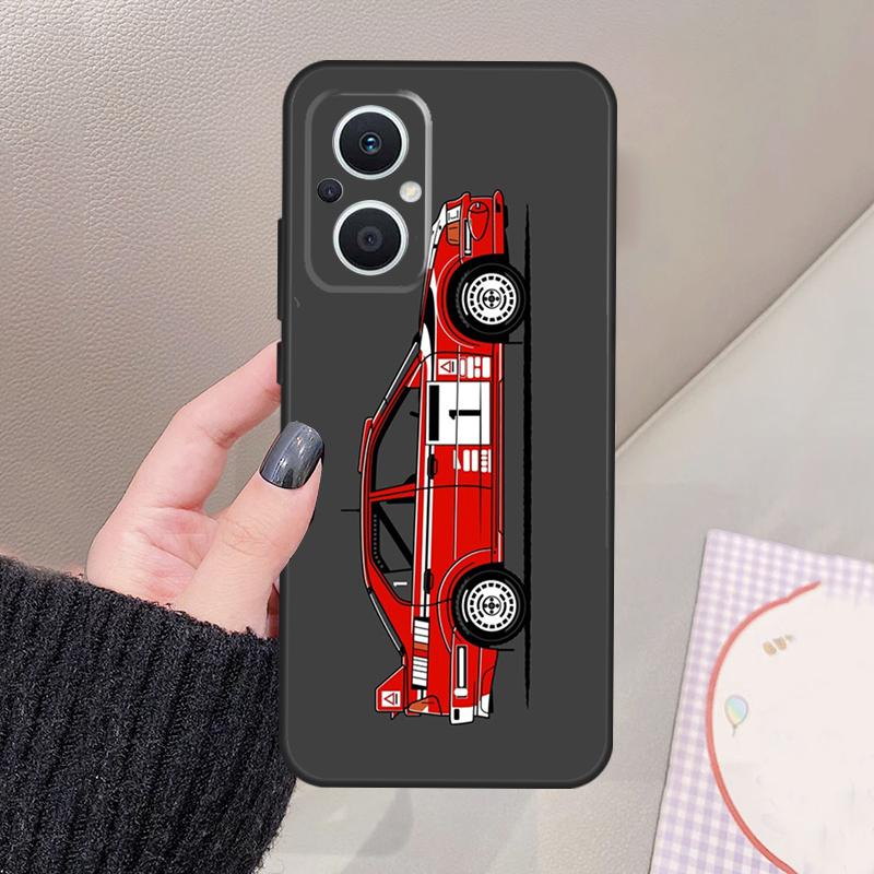 T16 Rally Car Funda For OPPO Reno 8 7 Lite 11F 12F 13F 14F 15F 10 12 13 14 Pro OPPO Find X8 X6 X9 Pro Case