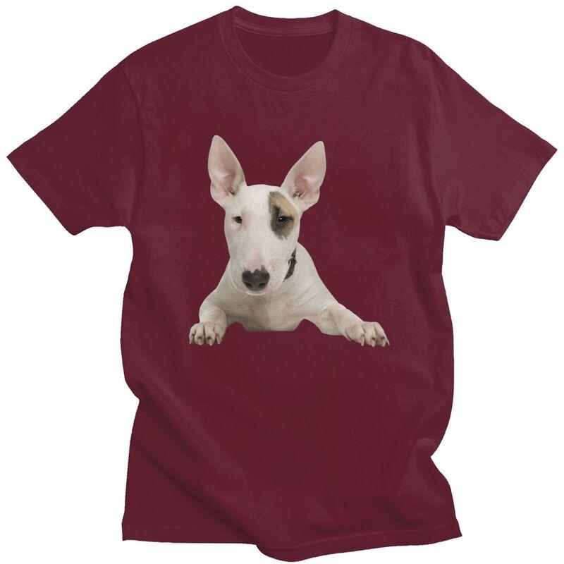 Custom Trendy Bull Terrier T Shirt Men Short Sleeve 100 Cotton Tshirt Casual Tee Tops Fashion Tshirt