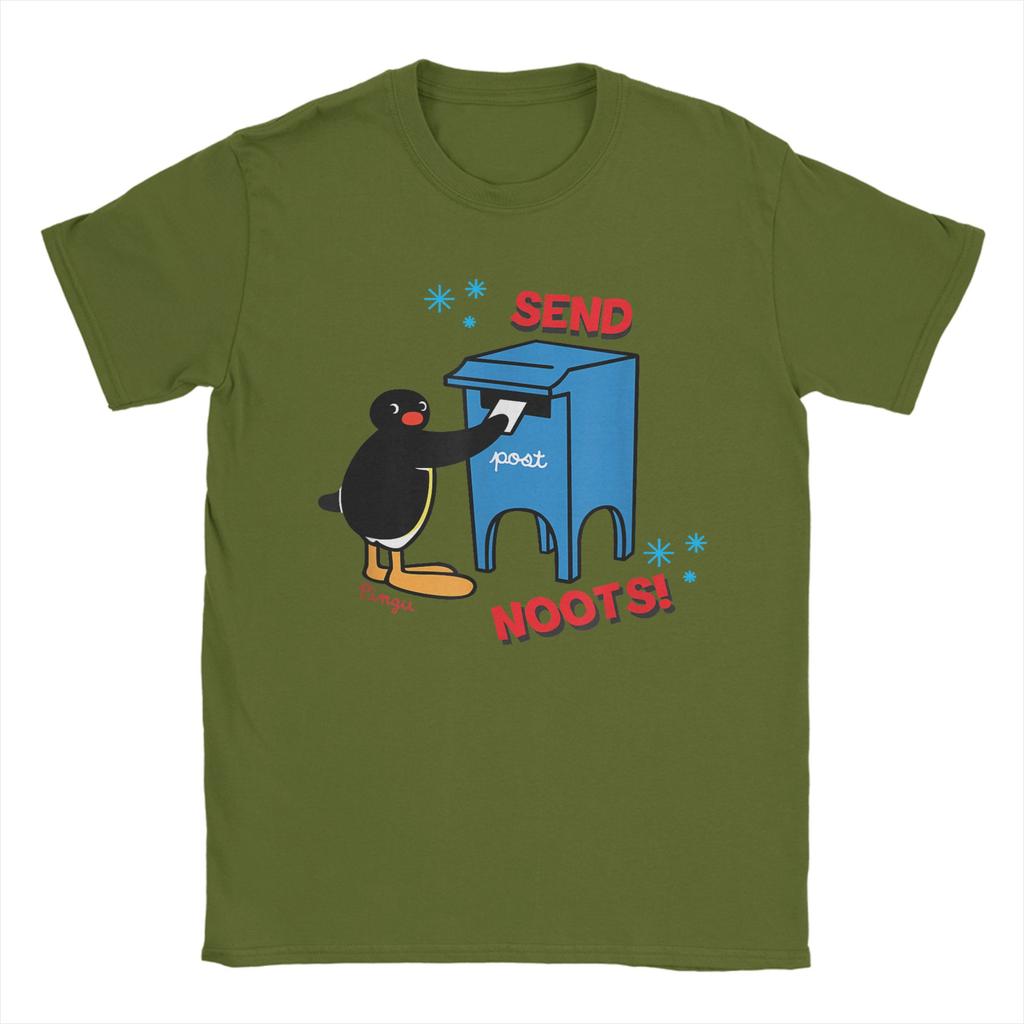 Pingu Send Noots! T Shirt  Hip Hop T Shirts Short Sleeve Funny Tops Summer Cotton O Neck Plus Size Clothing
