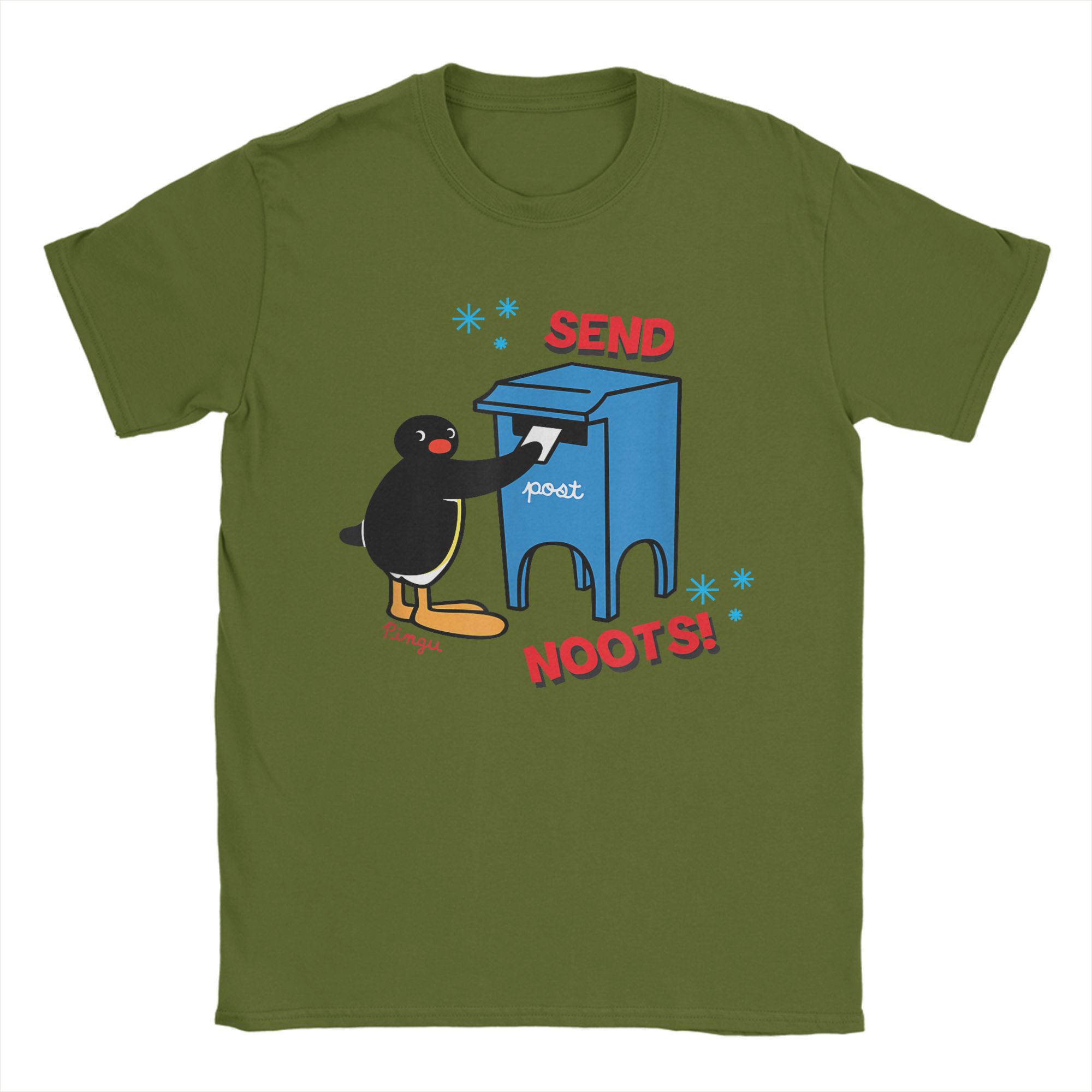 

Pingu Send Noots! T Shirt Hip Hop T Shirts Short Sleeve Funny Tops Summer Cotton O Neck Plus Size Clothing 4XL