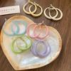 Trendige Große Runde Creolen für Damen Europäischer Übertriebener Party-Schmuck Retro Statement Geometrie Kreis Hängende Schlaufenohrringe