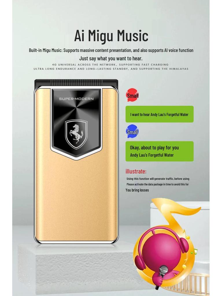 Affordable Senior Flip Phone: 4G, 2.6" Screen, Large Battery, Loud Speaker, Long Standby