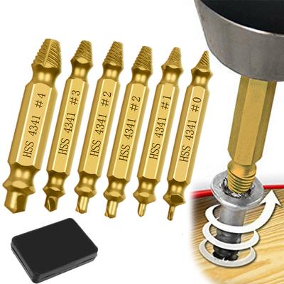 Screw Extractor Broken Sliding Tooth Broken Wire Removal Tool 4341 Titanium-plated Hexagonal Drill Bit Set Broken