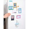 Acrylic 3-Inch Refrigerator Magnets, Colorful Transparent Mini 3-Inch Magnetic Photo Frames, Creative Lightweight Floral Design Refrigerator Magnets