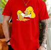 Summer Mens Casual Shortsleeved Tshirt Simpsons Family Homer Drinking Beer Print Pattern Simpsonauthorized Mens Tshirt